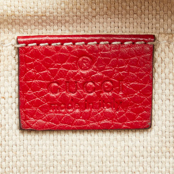 グッチ ソーホー インターロッキングG タッセル 斜め掛け ショルダーバッグ  308364 レッド レザー レディース GUCCI 【中古】