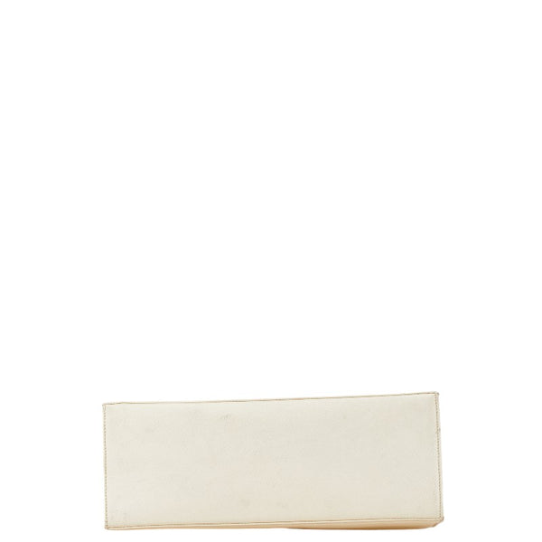 サルヴァトーレフェラガモ ガンチーニ ハンドバッグ ショルダーバッグ 2WAY アイボリー ホワイト レザー レディース Salvatore Ferragamo 【中古】