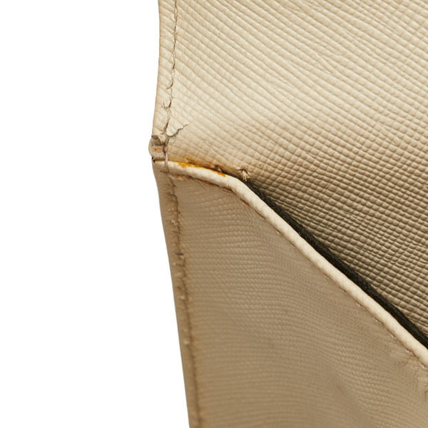 サルヴァトーレフェラガモ ガンチーニ ハンドバッグ ショルダーバッグ 2WAY アイボリー ホワイト レザー レディース Salvatore Ferragamo 【中古】