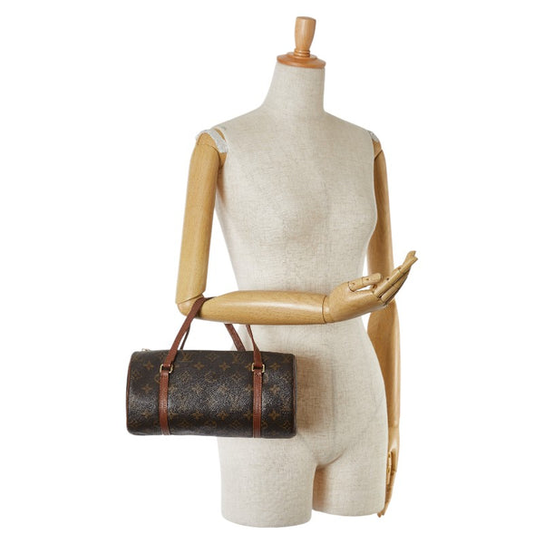 ルイ ヴィトン モノグラム パピヨン26 (旧) ハンドバッグ M51366 ブラウン PVC レザー レディース LOUIS VUITTON 【中古】