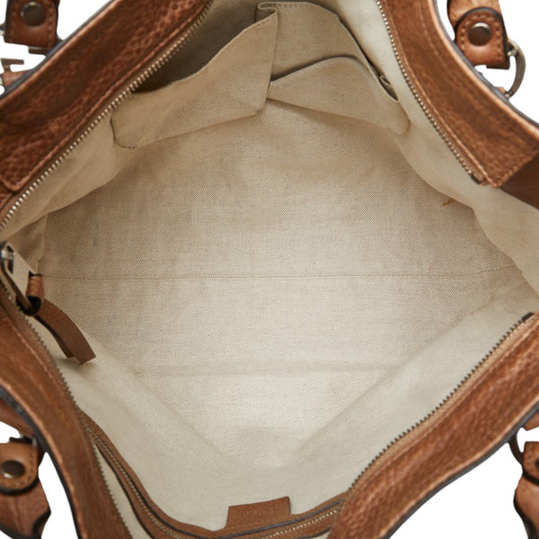 グッチ ミスGG ハンドバッグ ショルダーバッグ 2WAY 323675 ブラウン レザー レディース GUCCI 【中古】