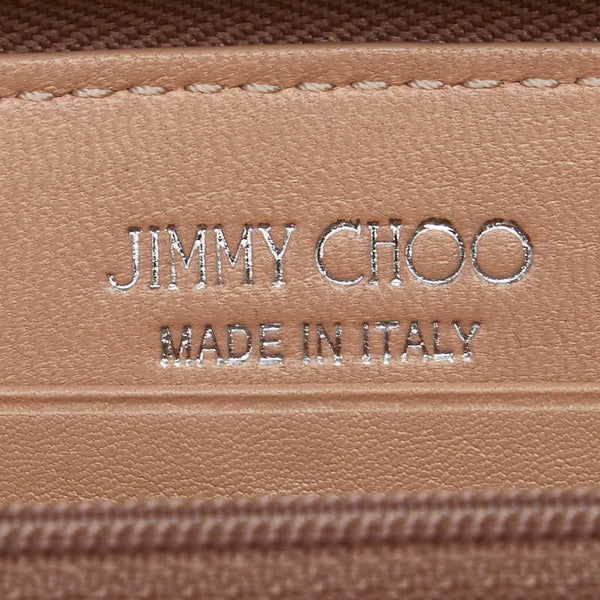 ジミーチュウ スター スタッズ ラウンドファスナー 長財布 ベージュ レザー レディース JIMMY CHOO 【中古】