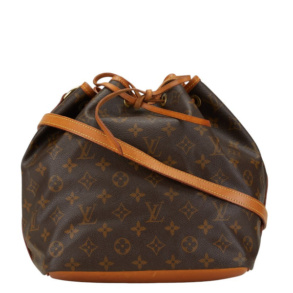 ルイ ヴィトン モノグラム プチノエ  肩掛け ショルダーバッグ M42226 ブラウン PVC レザー レディース LOUIS VUITTON 【中古】
