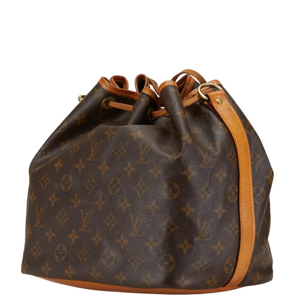 ルイ ヴィトン モノグラム プチノエ  肩掛け ショルダーバッグ M42226 ブラウン PVC レザー レディース LOUIS VUITTON 【中古】