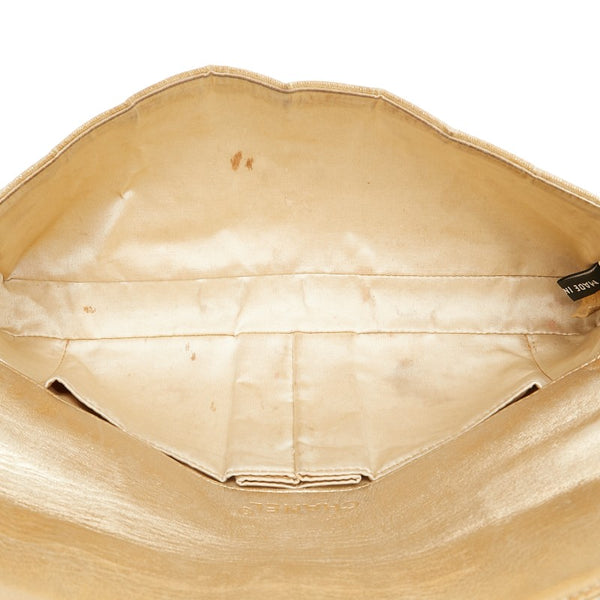 シャネル ニュートラベルライン チェーン ショルダーバッグ ゴールド ナイロン ラムスキン レディース CHANEL 【中古】