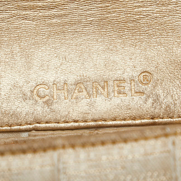 シャネル ニュートラベルライン チェーン ショルダーバッグ ゴールド ナイロン ラムスキン レディース CHANEL 【中古】