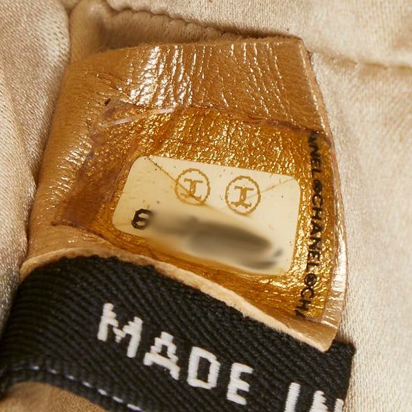 シャネル ニュートラベルライン チェーン ショルダーバッグ ゴールド ナイロン ラムスキン レディース CHANEL 【中古】