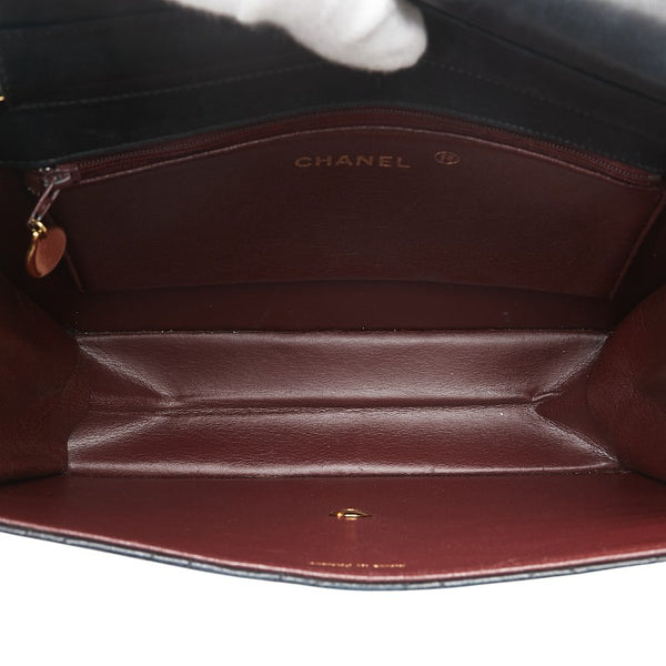 シャネル マトラッセ チェーン ショルダーバッグ ブラック ゴールド ラムスキン レディース CHANEL 【中古】