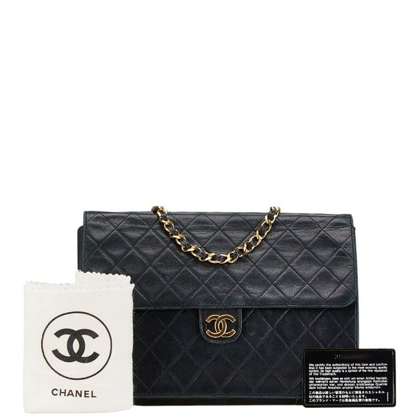 シャネル マトラッセ チェーン ショルダーバッグ ブラック ゴールド ラムスキン レディース CHANEL 【中古】