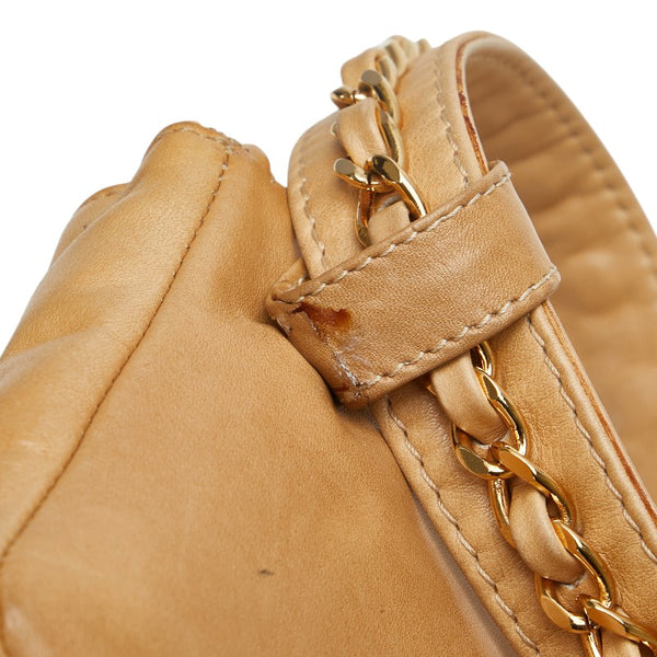 シャネル ココマーク ウエストバッグ ボディバッグ ベージュ ラムスキン レディース CHANEL 【中古】