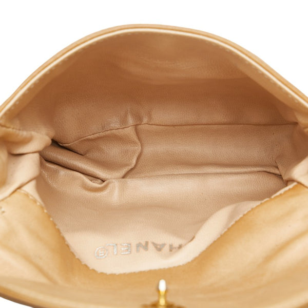 シャネル ココマーク ウエストバッグ ボディバッグ ベージュ ラムスキン レディース CHANEL 【中古】