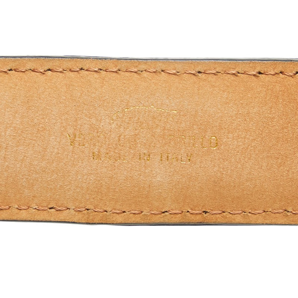 ダンヒル クロコ型押し ベルト サイズ：100/115 ダークブラウン レザー メンズ Dunhill 【中古】
