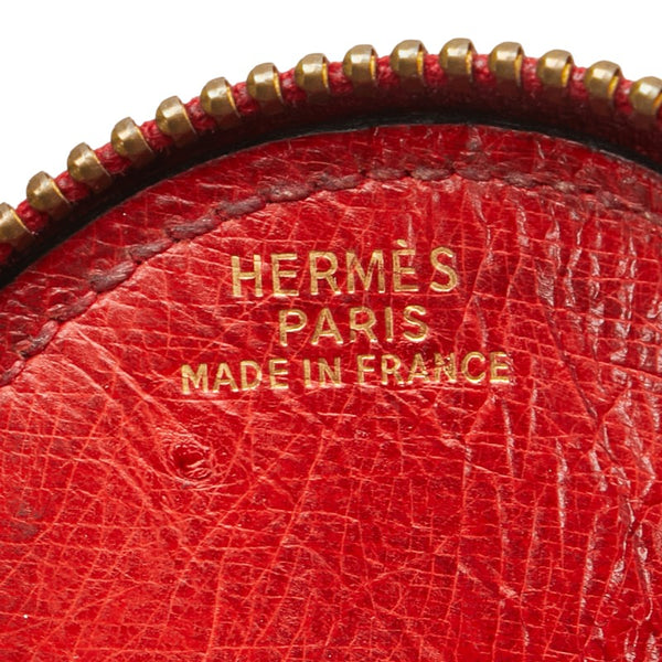 エルメス トゥッティ フルッティ イチゴ ストロベリー コインケース レッド オーストリッチ レディース HERMES 【中古】