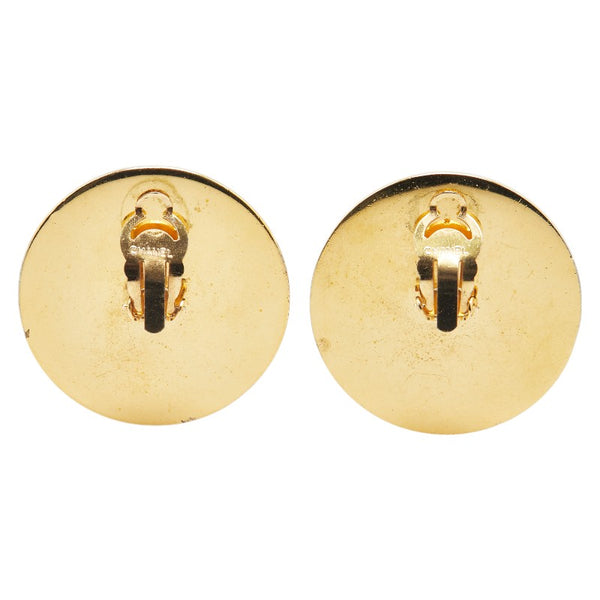 シャネル ココマーク 31 RUE CAMBON カンボン イヤリング ゴールド ブラック メッキ レディース CHANEL 【中古】