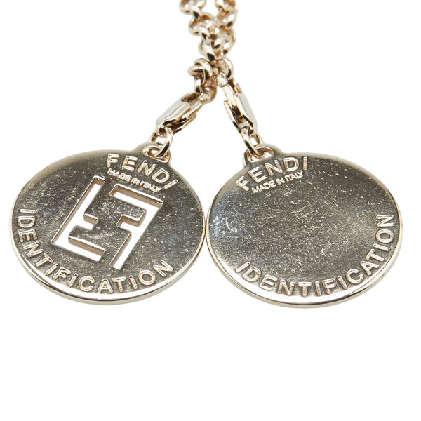 フェンディ FFロゴ ラインストーン ブレスレット ゴールド メッキ レディース FENDI 【中古】