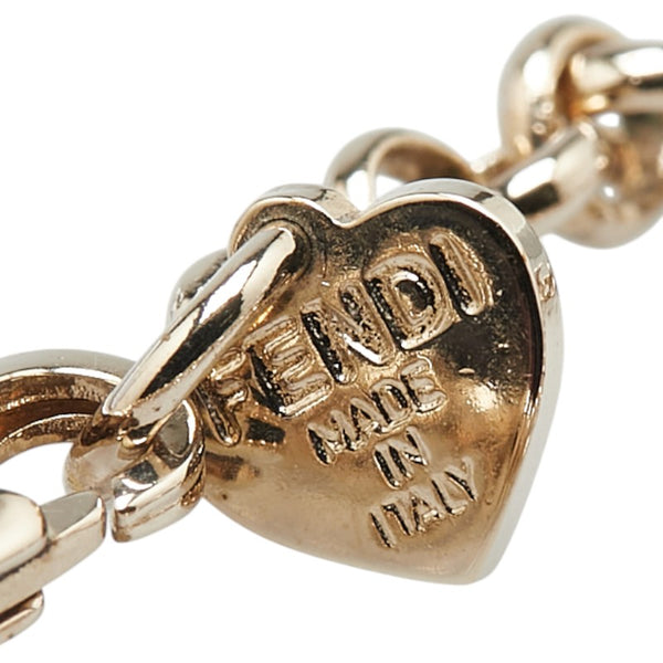 フェンディ FFロゴ ラインストーン ブレスレット ゴールド メッキ レディース FENDI 【中古】