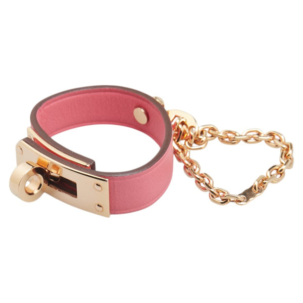 エルメス ケリー 手袋ホルダー グローブホルダー ローズアザレ ピンク ヴォースイフト メッキ レディース HERMES 【中古】