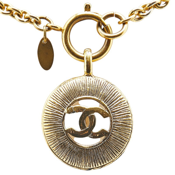 シャネル ココマーク チェーン ネックレス ゴールド メッキ レディース CHANEL 【中古】