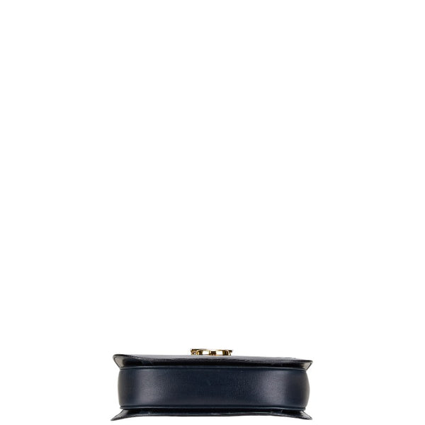 セリーヌ ホースシュー ハンドバッグ ショルダーバッグ 2WAY ネイビー レザー レディース CELINE 【中古】