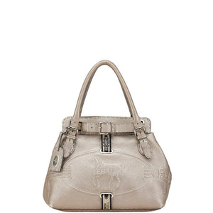 フェンディ セレリア ヴィラボルゲーゼ ショルダーバッグ ハンドバッグ 8BN155 グレージュ シルバー レザー レディース FENDI 【中古】