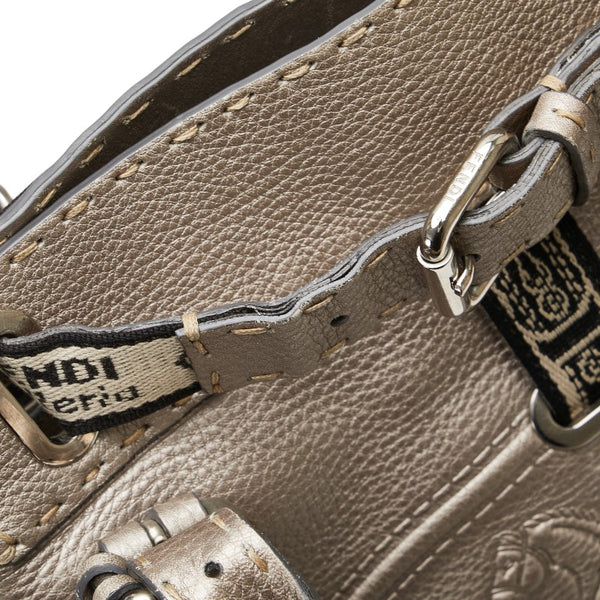 フェンディ セレリア ヴィラボルゲーゼ ショルダーバッグ ハンドバッグ 8BN155 グレージュ シルバー レザー レディース FENDI 【中古】