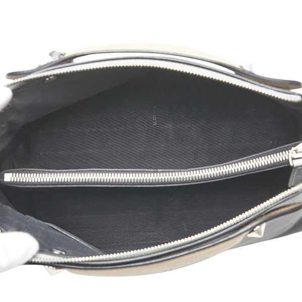 フェンディ バイザウェイ ミディアム ハンドバッグ ショルダーバッグ 2WAY 8BL124-5QJ ブラック ライトブルー ベージュ レザー レディース FENDI 【中古】