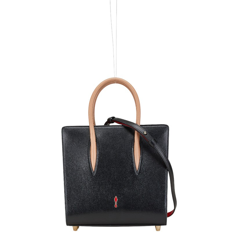 クリスチャンルブタン パロマ スモール スパイクスタッズ ハンドバッグ ショルダーバッグ 2WAY ブラック レッド マルチカラー レザー パテントレザー レディース Christian Louboutin 【中古】