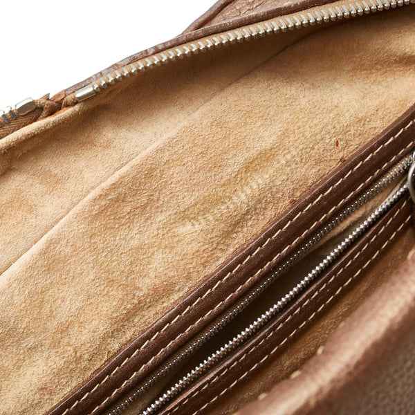 フェンディ セレリア ハンドバッグ ミニ ボストンバッグ ブラウン レザー レディース FENDI 【中古】
