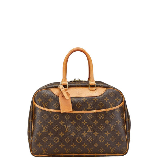 ルイ ヴィトン モノグラム ドーヴィル ハンドバッグ M47270 ブラウン PVC レザー レディース LOUIS VUITTON 【中古】