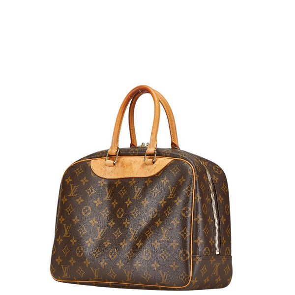 ルイ ヴィトン モノグラム ドーヴィル ハンドバッグ M47270 ブラウン PVC レザー レディース LOUIS VUITTON 【中古】