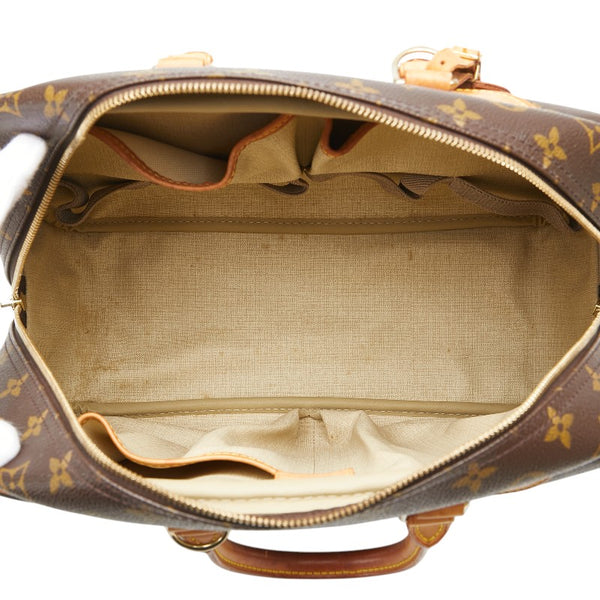 ルイ ヴィトン モノグラム ドーヴィル ハンドバッグ M47270 ブラウン PVC レザー レディース LOUIS VUITTON 【中古】