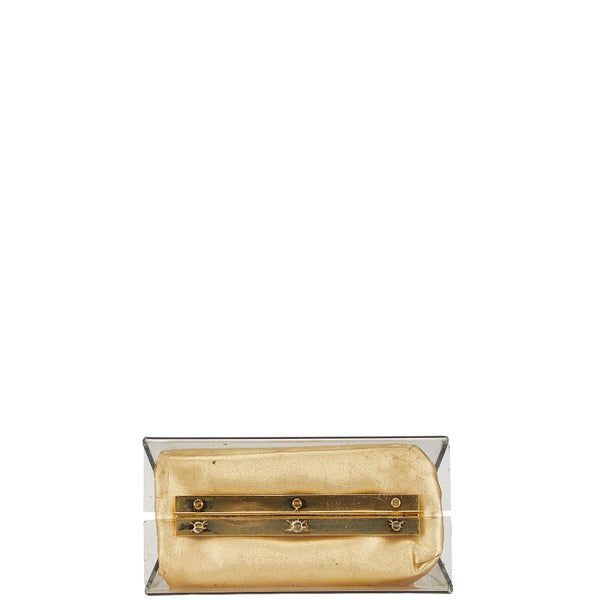 サルヴァトーレフェラガモ ガンチーニ ハンドバッグ クリア ゴールド プラスチック レディース Salvatore Ferragamo 【中古】