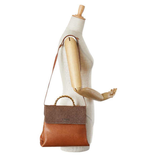 ロエベ ハンドバッグ ショルダーバッグ 2WAY ブラウン レザー レディース LOEWE 【中古】