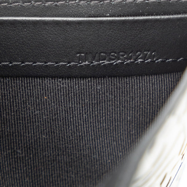 バーバリー TBモノグラム 二つ折り財布 ブラック カーフ レザー メンズ BURBERRY 【中古】