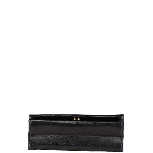 シャネル ココマーク マトラッセ チェーン ショルダーバッグ ブラック ラムスキン レディース CHANEL 【中古】