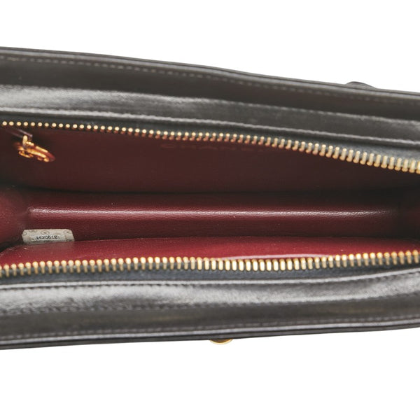 シャネル ココマーク クラッチバッグ ブラック ラムスキン レディース CHANEL 【中古】