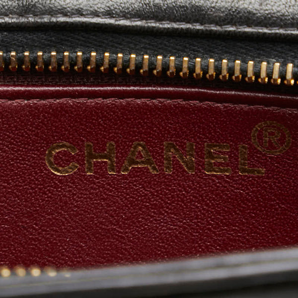 シャネル ココマーク クラッチバッグ ブラック ラムスキン レディース CHANEL 【中古】