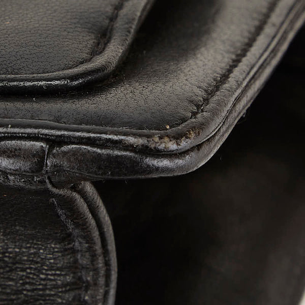 シャネル ココマーク クラッチバッグ ブラック ラムスキン レディース CHANEL 【中古】