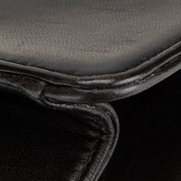 シャネル ココマーク クラッチバッグ ブラック ラムスキン レディース CHANEL 【中古】