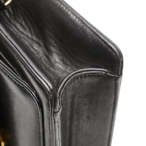 シャネル ココマーク クラッチバッグ ブラック ラムスキン レディース CHANEL 【中古】