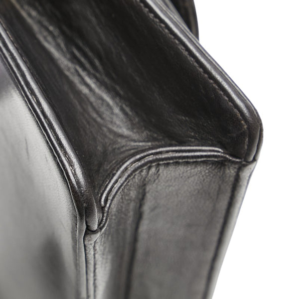 シャネル ココマーク クラッチバッグ ブラック ラムスキン レディース CHANEL 【中古】