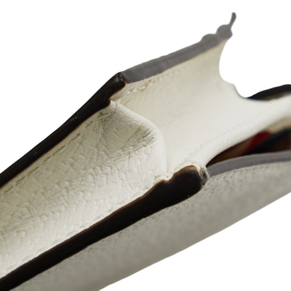 グッチ × adidas アディダス ホースビット ショルダーウォレット 2つ折り財布 702248 ホワイト ブラック レザー レディース GUCCI 【中古】