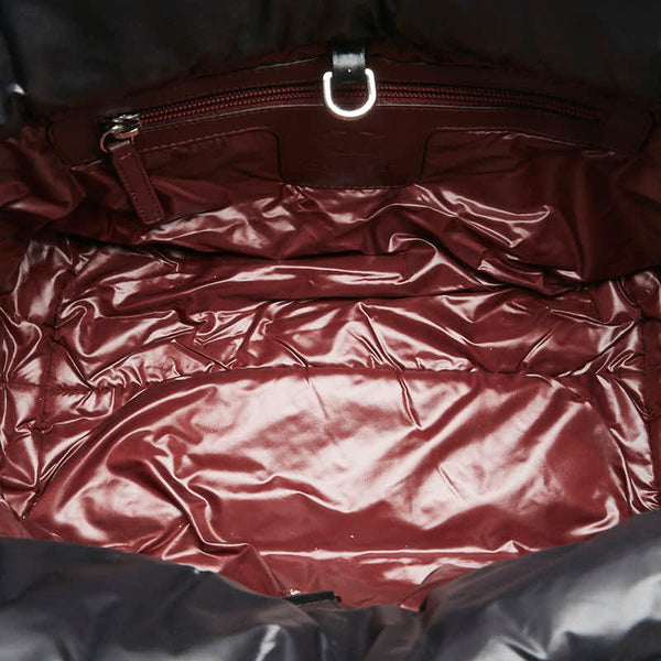 シャネル ココマーク コココクーンPM トートバッグ A48610 ブラック ナイロン レザー レディース CHANEL 【中古】