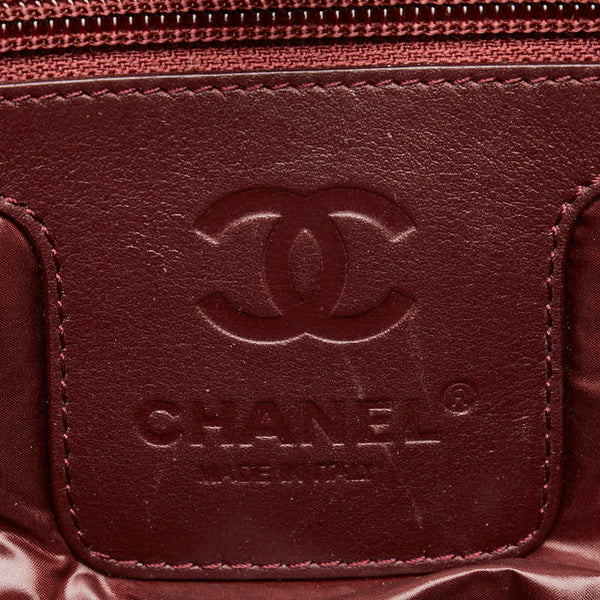 シャネル ココマーク コココクーンPM トートバッグ A48610 ブラック ナイロン レザー レディース CHANEL 【中古】