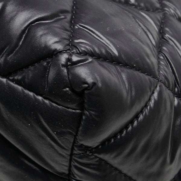 シャネル ココマーク コココクーンPM トートバッグ A48610 ブラック ナイロン レザー レディース CHANEL 【中古】