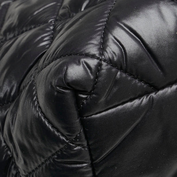 シャネル ココマーク コココクーンPM トートバッグ A48610 ブラック ナイロン レザー レディース CHANEL 【中古】