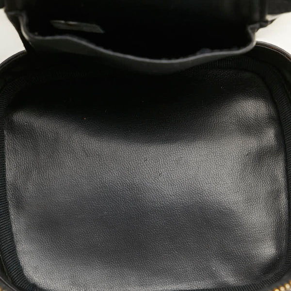 シャネル ココマーク ハンドバッグ バニティバッグ ブラック クリア ビニール レザー レディース CHANEL 【中古】