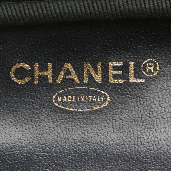 シャネル ココマーク ハンドバッグ バニティバッグ ブラック クリア ビニール レザー レディース CHANEL 【中古】