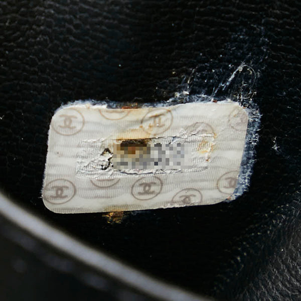 シャネル ココマーク ハンドバッグ バニティバッグ ブラック クリア ビニール レザー レディース CHANEL 【中古】