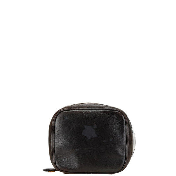 シャネル ココマーク ハンドバッグ バニティバッグ ブラック クリア ビニール レザー レディース CHANEL 【中古】